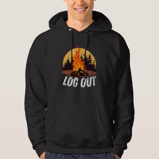 Campfire LOG OUT & Relax! Hoodie (Vorderseite)