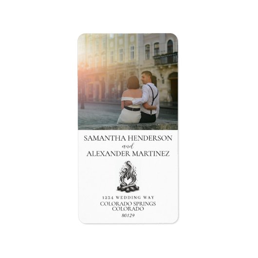 Campfire Love Adressaufkleber (Vorne)