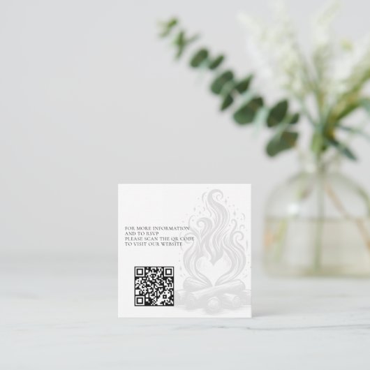 Campfire Love QR Code Begleitkarte (Stehend Vorderseite)