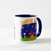 Campfire Magic Kids Camping Night Art Tasse (VorderseiteRechts)