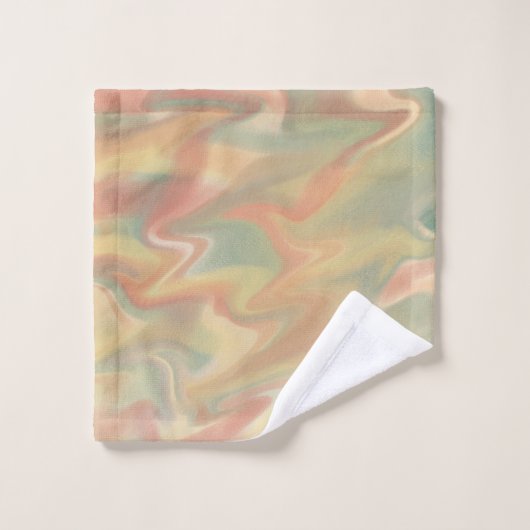 Campfire-Marmorwasserfarbe Badhandtuch Set (Waschlappen)