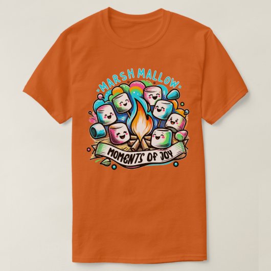 Campfire Marshmallow-Ansammlung T-Shirt (Design vorne)