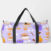 Campfire-Marshmallow-Schokoladenraucher lila Duffle Bag (Rückseite)