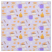 Campfire-Marshmallow-Schokoladenraucher lila Stoff (Muster)