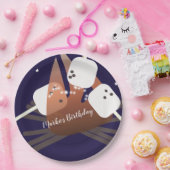 Campfire Marshmallows Sterne Camping Außenbereich Pappteller (Party)