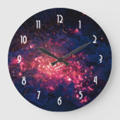 Campfire mit brennenden Membern Große Wanduhr (Vorderseite)