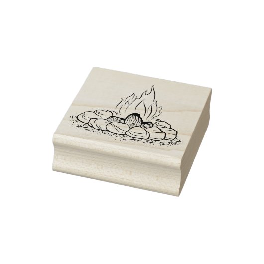 Campfire mit Rocks Rubber Briefmarke Gummistempel (Stempel)