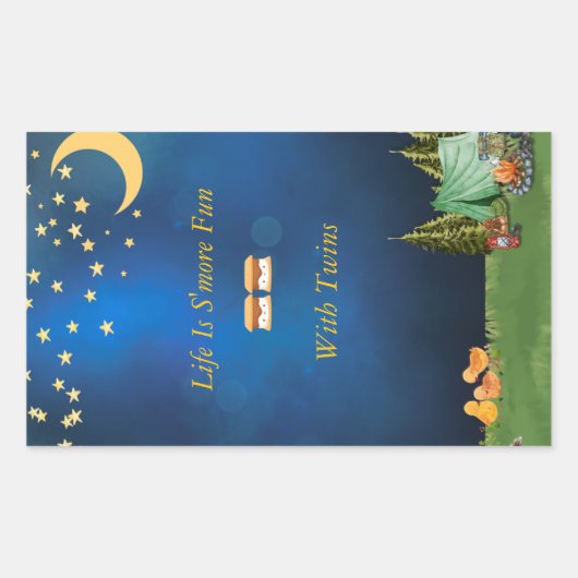 Campfire mit S'mores Aufkleber (Vorderseite)