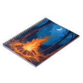 Campfire Moon | Nature Watercolor Painting Notizblock (Linke Seite)