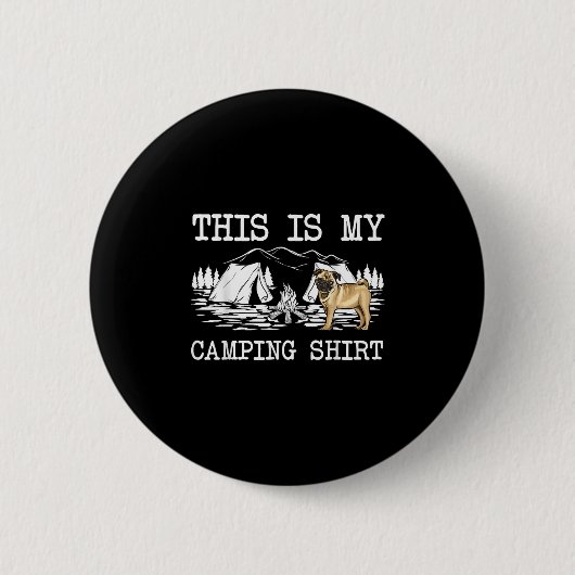 Campfire Mops Hund Das ist mein Camping Button (Vorderseite)