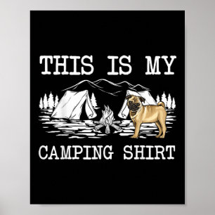 Campfire Mops Hund Das ist mein Camping Poster