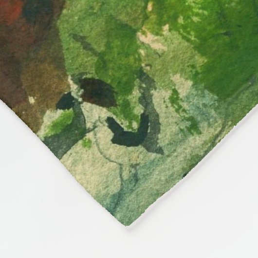 Campfire Mountain Man Adirondacks Winslow Homer Fleecedecke (Ecke)