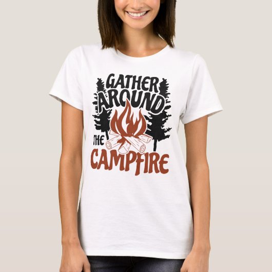 Campfire Nächte Gemütliche Abenteuer im Freien T-Shirt (Vorderseite)