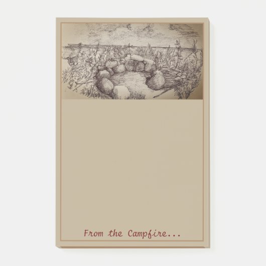 Campfire Notepad Post-it Klebezettel (Vorderseite)