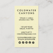 Campfire Outdoorsy Camp Wanderführer zum Abenteuer Visitenkarte (Rückseite)