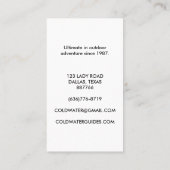 Campfire Outdoorsy Campingplatz Wandern Visitenkarte (Rückseite)