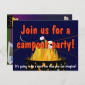 Campfire-Party Einladung (Vorne/Hinten)