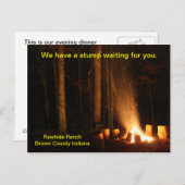 Campfire Postkarte (Vorne/Hinten)