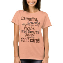 Campfire Rauch in meinem Haar Camping Glamping