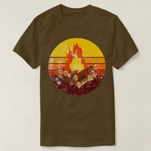 Campfire Retro Vintag 2 T-Shirt (Design vorne)