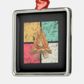 Campfire Retro Vintage Ornament Aus Metall (Links)