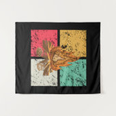 Campfire Retro Vintage Wandteppich (Vorderseite (Horizontal))