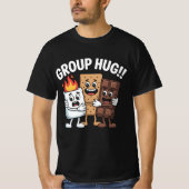 Campfire S’mores Vibes Funny Group Hug Camping Tee (Vorderseite)