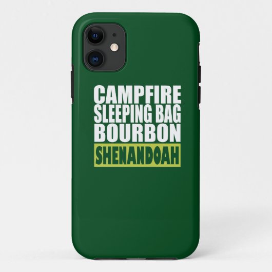 Campfire Schlaftasche Bourbon Shenandoah Case-Mate iPhone Hülle (Rückseite)