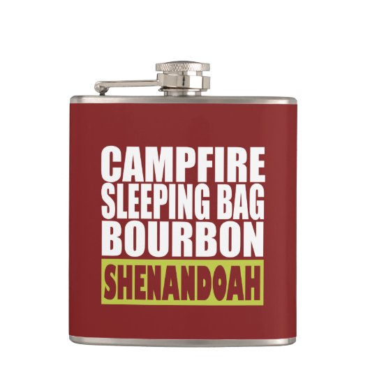 Campfire Schlaftasche Bourbon Shenandoah Flachmann (Vorderseite)