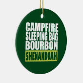 Campfire Schlaftasche Bourbon Shenandoah Keramik Ornament (Rechts)