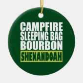 Campfire Schlaftasche Bourbon Shenandoah Keramik Ornament (Vorne)