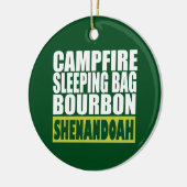 Campfire Schlaftasche Bourbon Shenandoah Keramik Ornament (Links)