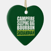 Campfire Schlaftasche Bourbon Shenandoah Keramik Ornament (Rechts)