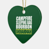 Campfire Schlaftasche Bourbon Shenandoah Keramik Ornament (Links)