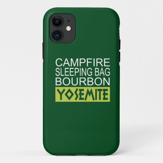Campfire Schlaftasche Bourbon Yosemite Case-Mate iPhone Hülle (Rückseite)