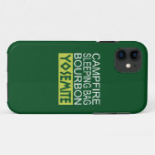 Campfire Schlaftasche Bourbon Yosemite Case-Mate iPhone Hülle (Rückseite (Horizontal))