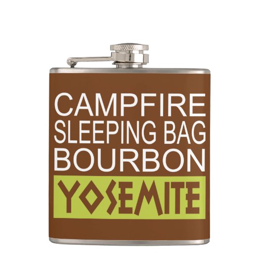 Campfire Schlaftasche Bourbon Yosemite Flachmann (Vorderseite)