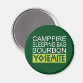 Campfire Schlaftasche Bourbon Yosemite Magnet (Vorderseite/Rückseite)