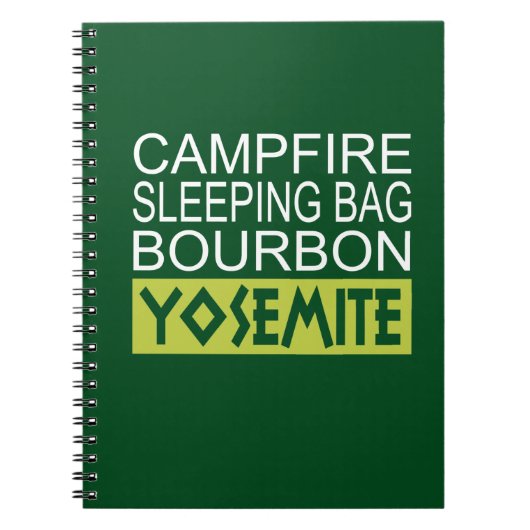 Campfire Schlaftasche Bourbon Yosemite Notizblock (Vorderseite)