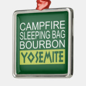 Campfire Schlaftasche Bourbon Yosemite Ornament Aus Metall (Links)