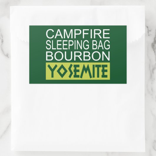 Campfire Schlaftasche Bourbon Yosemite Rechteckiger Aufkleber (Tasche)