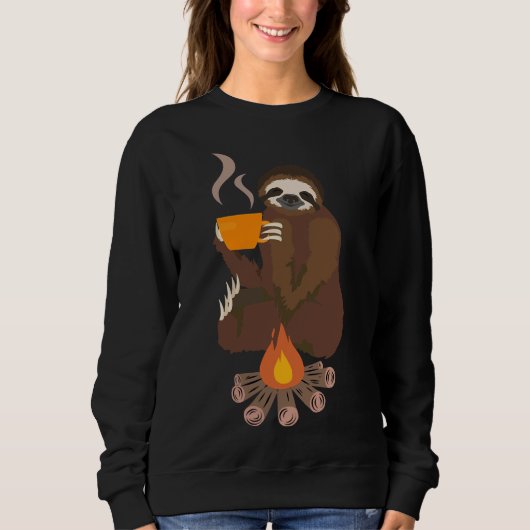Campfire Sloth 41 Sweatshirt (Vorderseite)