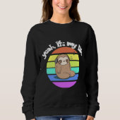 Campfire Sloth Design Sweatshirt (Vorderseite)