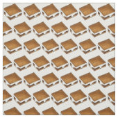 Campfire S'mores Chocolate Toasted Marshmallow Stoff (Muster)