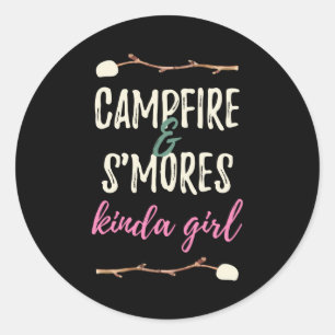 Campfire S'Mores Kinda Camper Food Runder Aufkleber