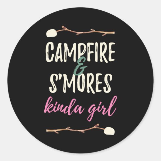 Campfire S'Mores Kinda Camper Food Runder Aufkleber (Vorderseite)