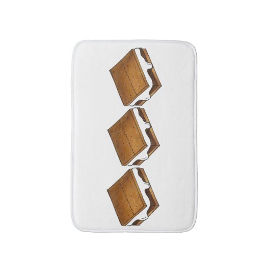 Campfire S'mores Marshmallow Camp Feuer Rauch Badematte (Vorderseite Vertikal)