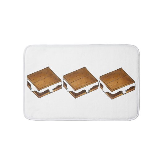 Campfire S'mores Marshmallow Camp Feuer Rauch Badematte (Vorderseite)