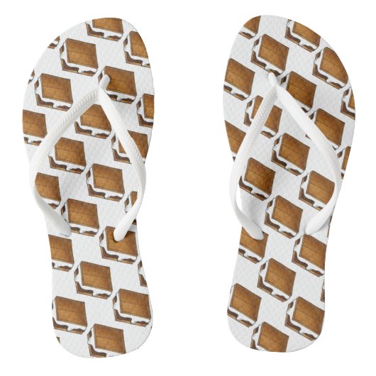 Campfire Smores Marshmallow Camp Smore Flip Flops Badesandalen (Fußbett)