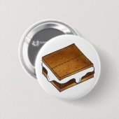 Campfire S'mores Marshmallow Camp Smores Feinschme Button (Vorne & Hinten)